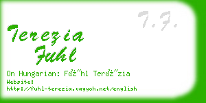 terezia fuhl business card